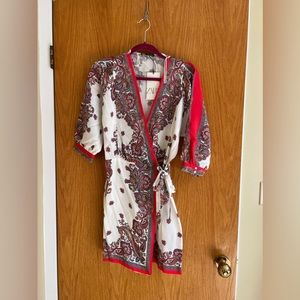 Zara mini paisley wrap dress